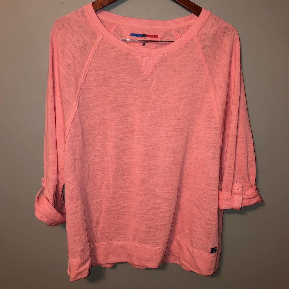Tommy Hilfiger Pink Lightweight Slub Sweatshirt